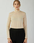 WOOL JERSEY TURTLENECK