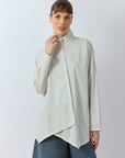 Ashin Cotton Shirt in Cool Grey – Japanese design - Yaccomaricard Spring Summer 26.