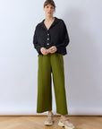 Pintuck Cotton Jersey Trouser