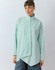 Spring Summer 26 Yaccomaricard Ashin Shirt in Mint – soft calico cotton shirt.