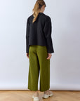 Pintuck Cotton Jersey Trouser