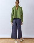 Pintuck Cotton Jersey Trouser