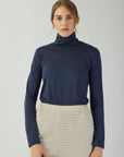 WOOL JERSEY TURTLENECK