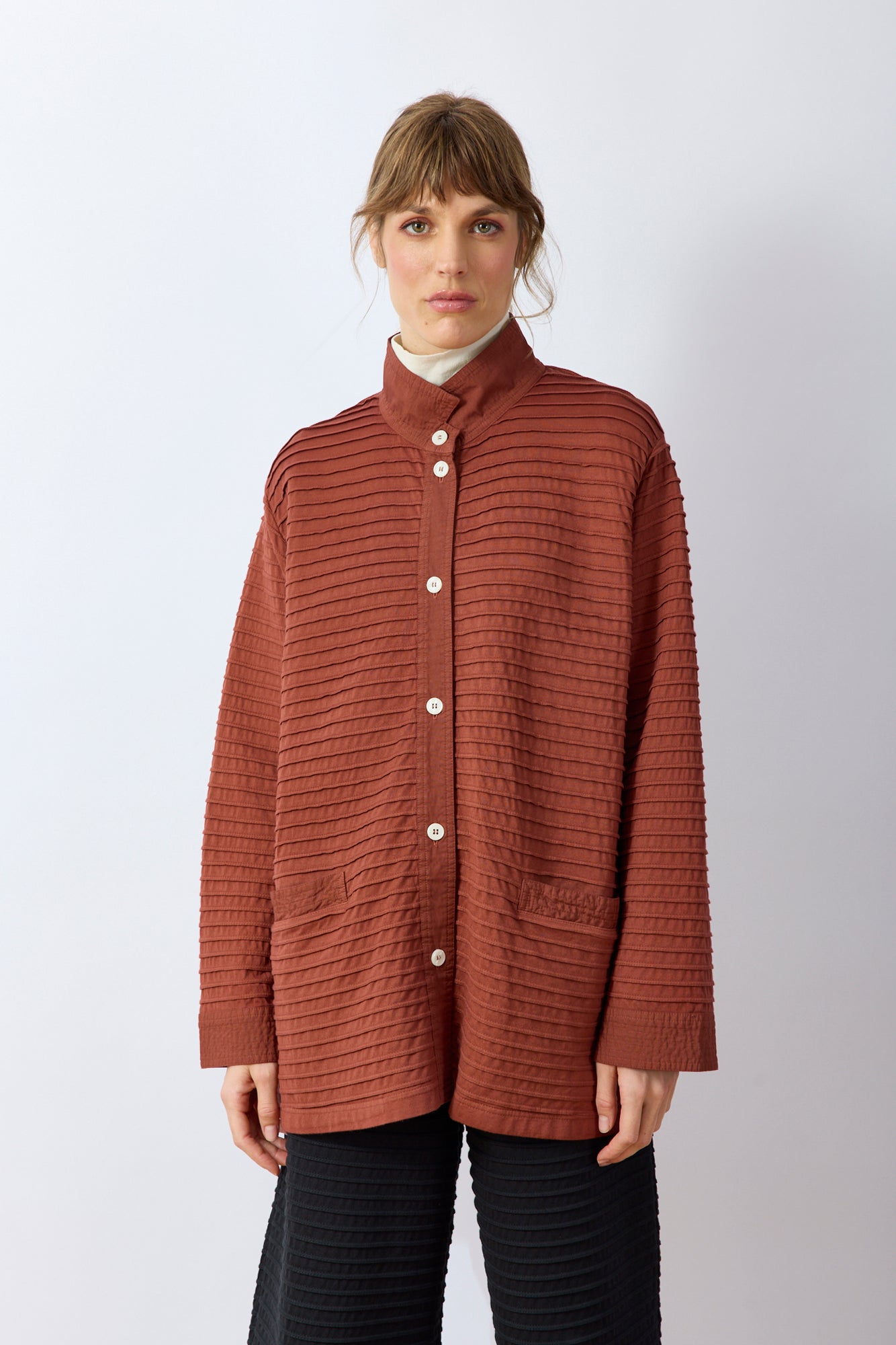 A-line Cotton Jersey Overshirt