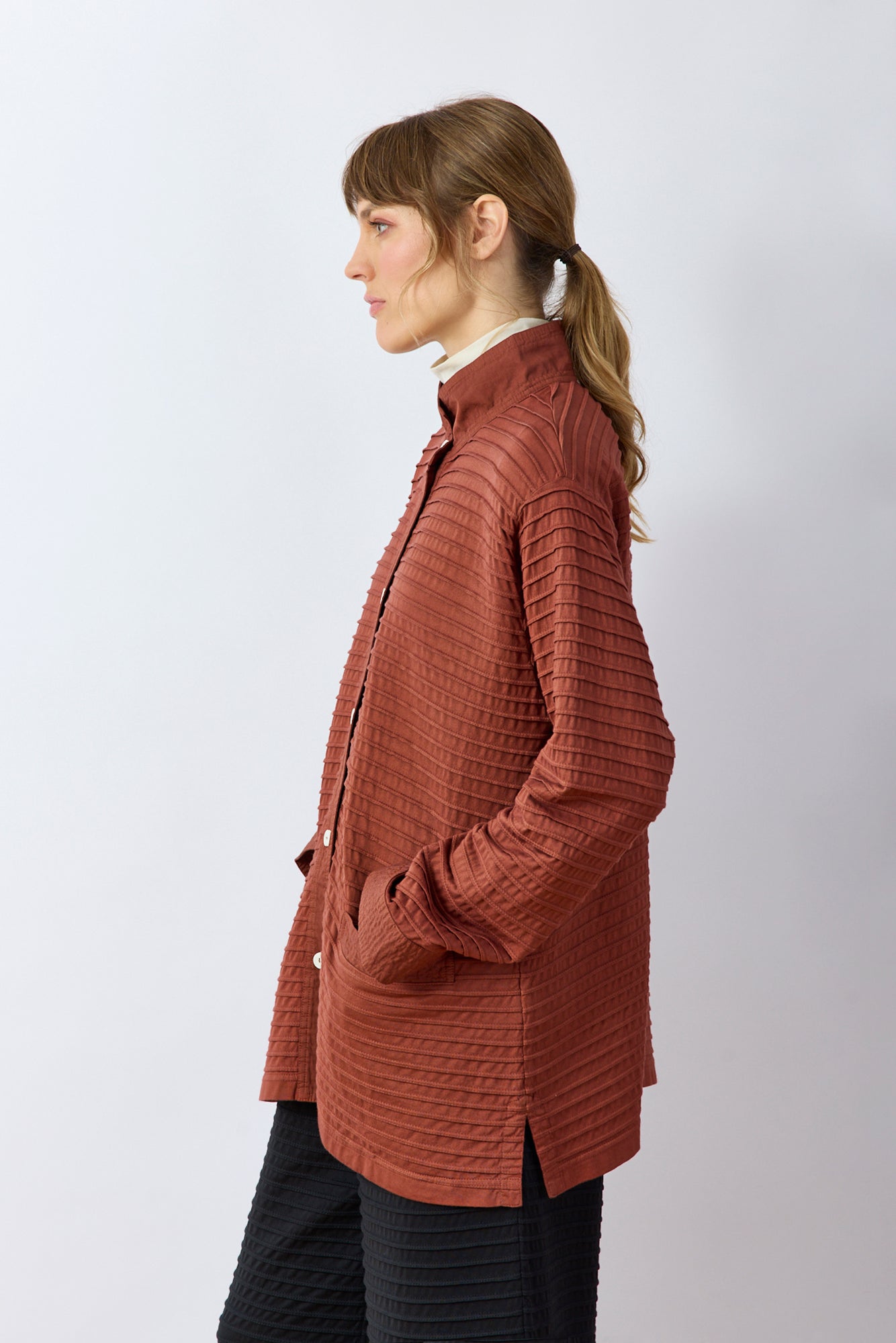 A-line Cotton Jersey Overshirt