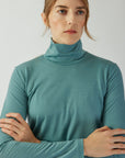WOOL JERSEY TURTLENECK