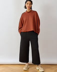 Cropped Cotton Jersey Pullover