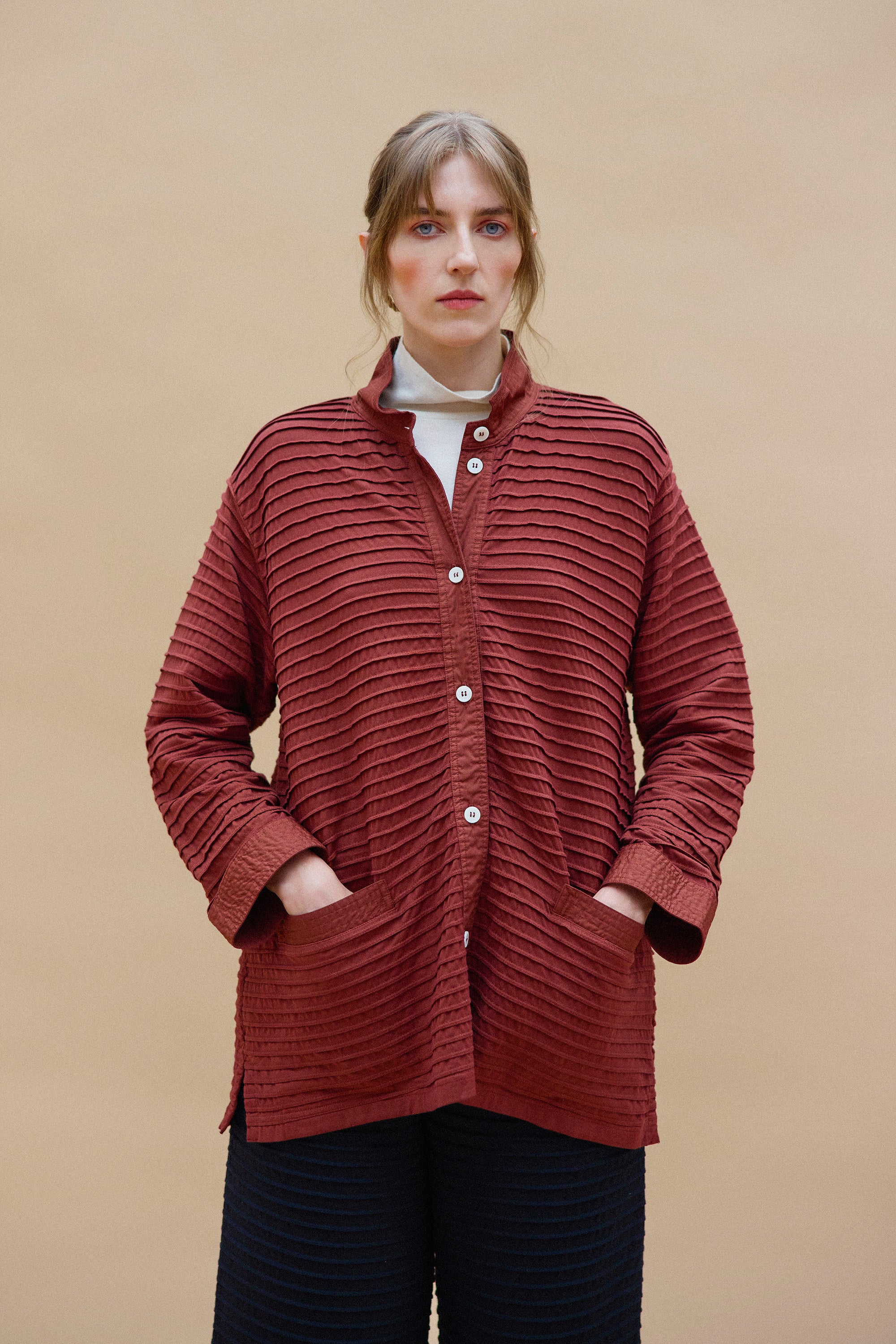 A-line Cotton Jersey Overshirt