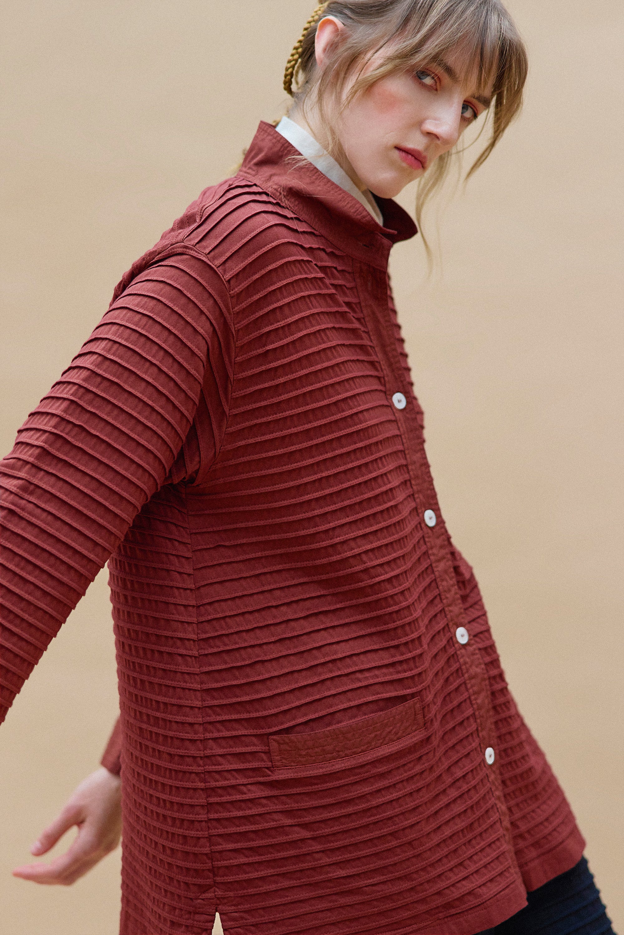 A-line Cotton Jersey Overshirt