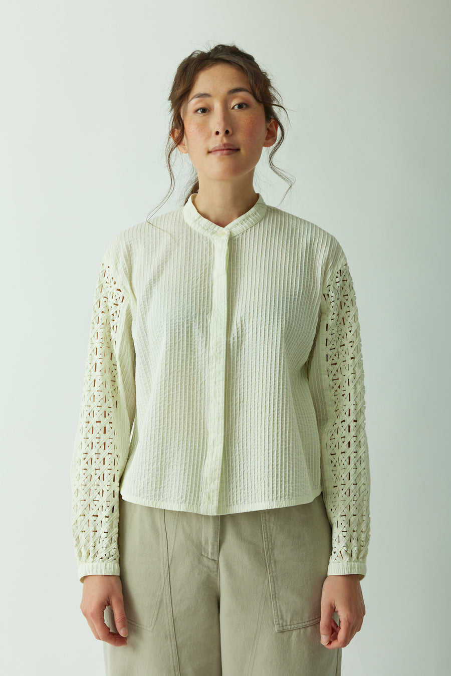 COTTON TAPE SLEEVE SHIRT