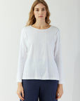 COTTON JERSEY LONG-SLEEVE TOP