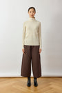 Pintuck Cotton Jersey Trouser