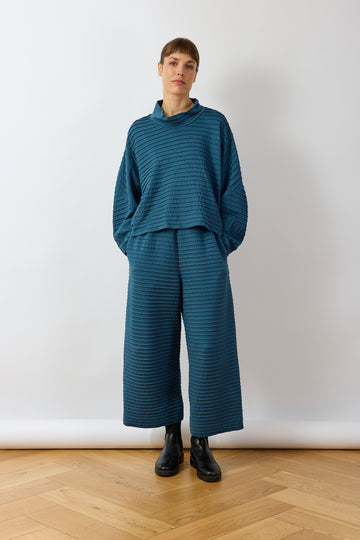 Pintuck Cotton Jersey Trouser