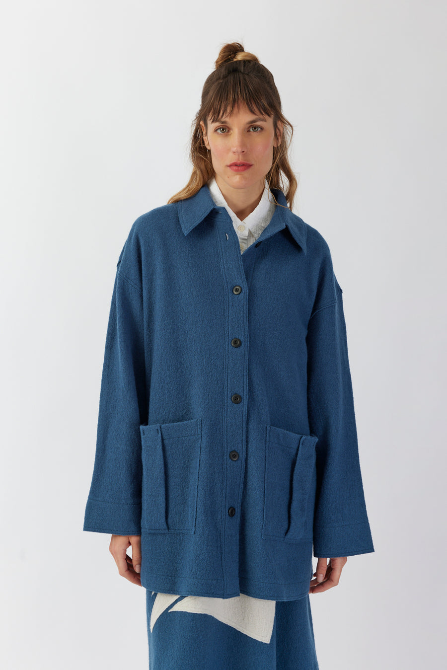 Koyo longline wool jacket by Yaccomaricard AW24 Yaccomaricard London