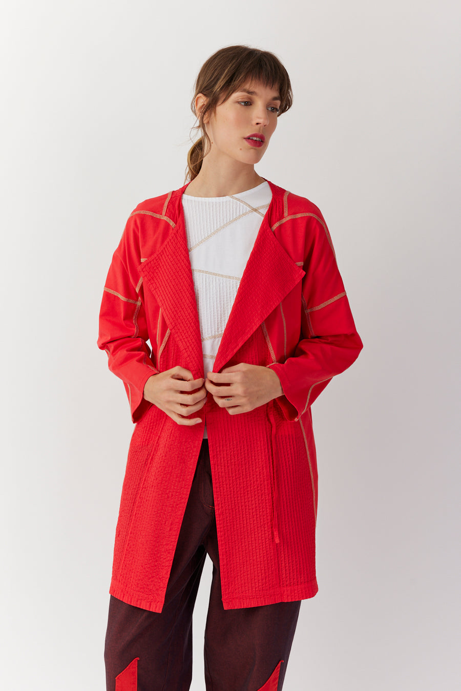 OVERLOCK STITCH HAORI JACKET