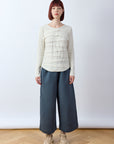 Pintuck Cotton Jersey Trouser