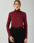 WOOL JERSEY TURTLENECK