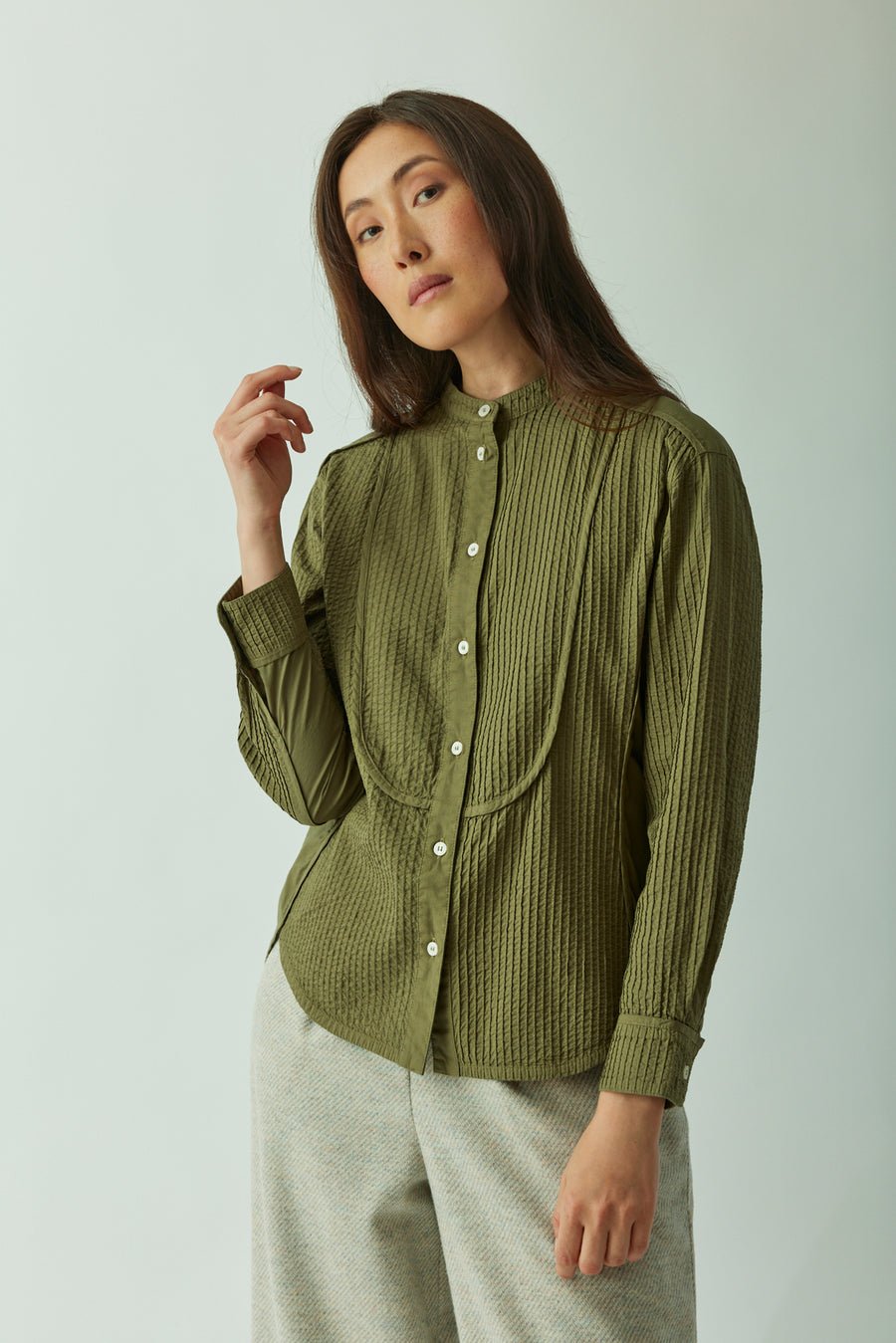 PIPED BIB FRONT SHIRT