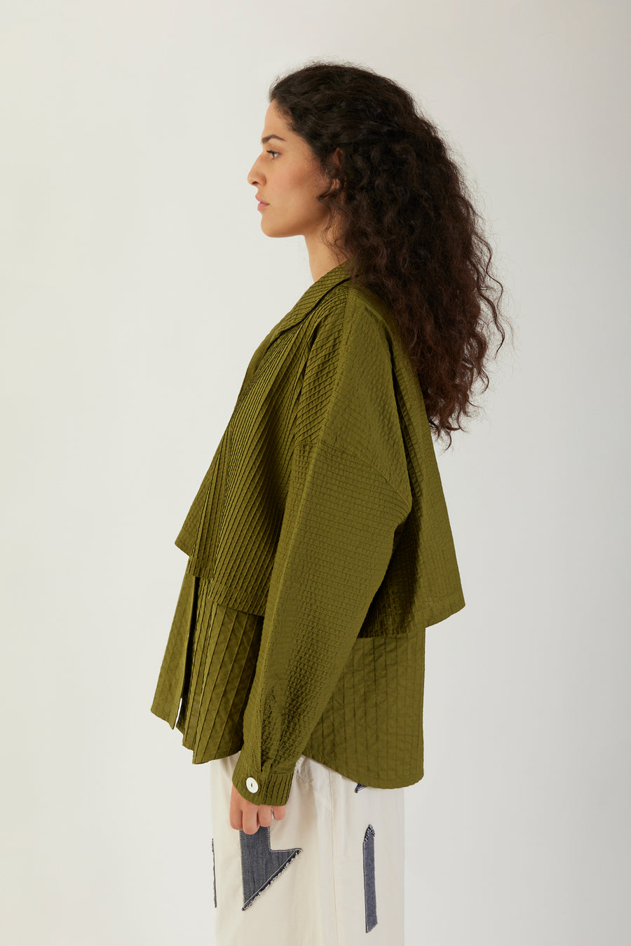LAYERED PINTUCK SHIRT