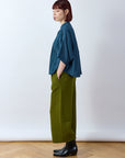 Pintuck Cotton Jersey Trouser