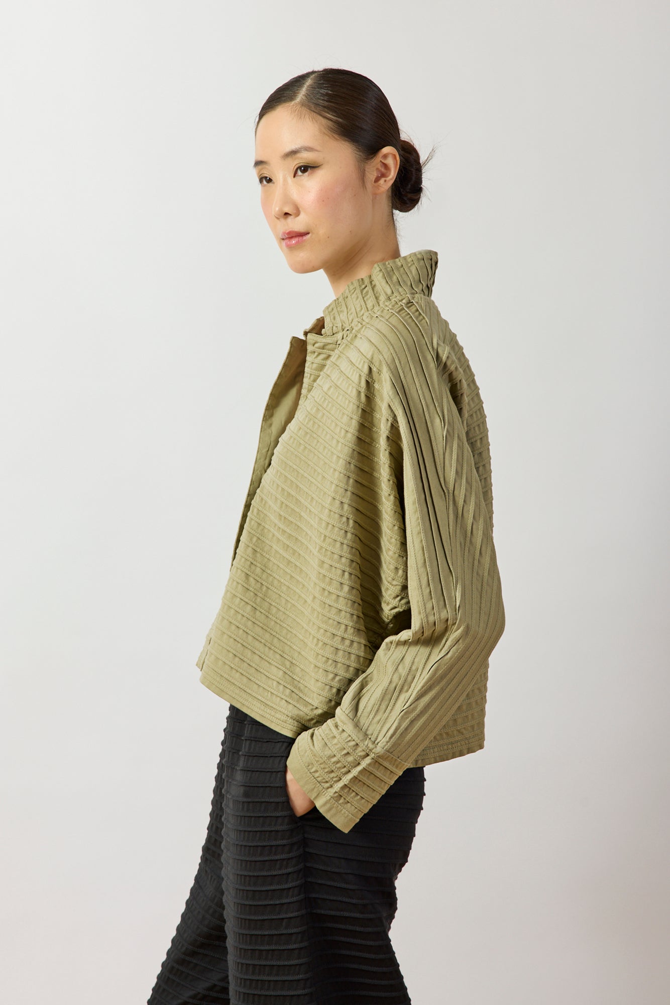 Cropped Jersey Jacket