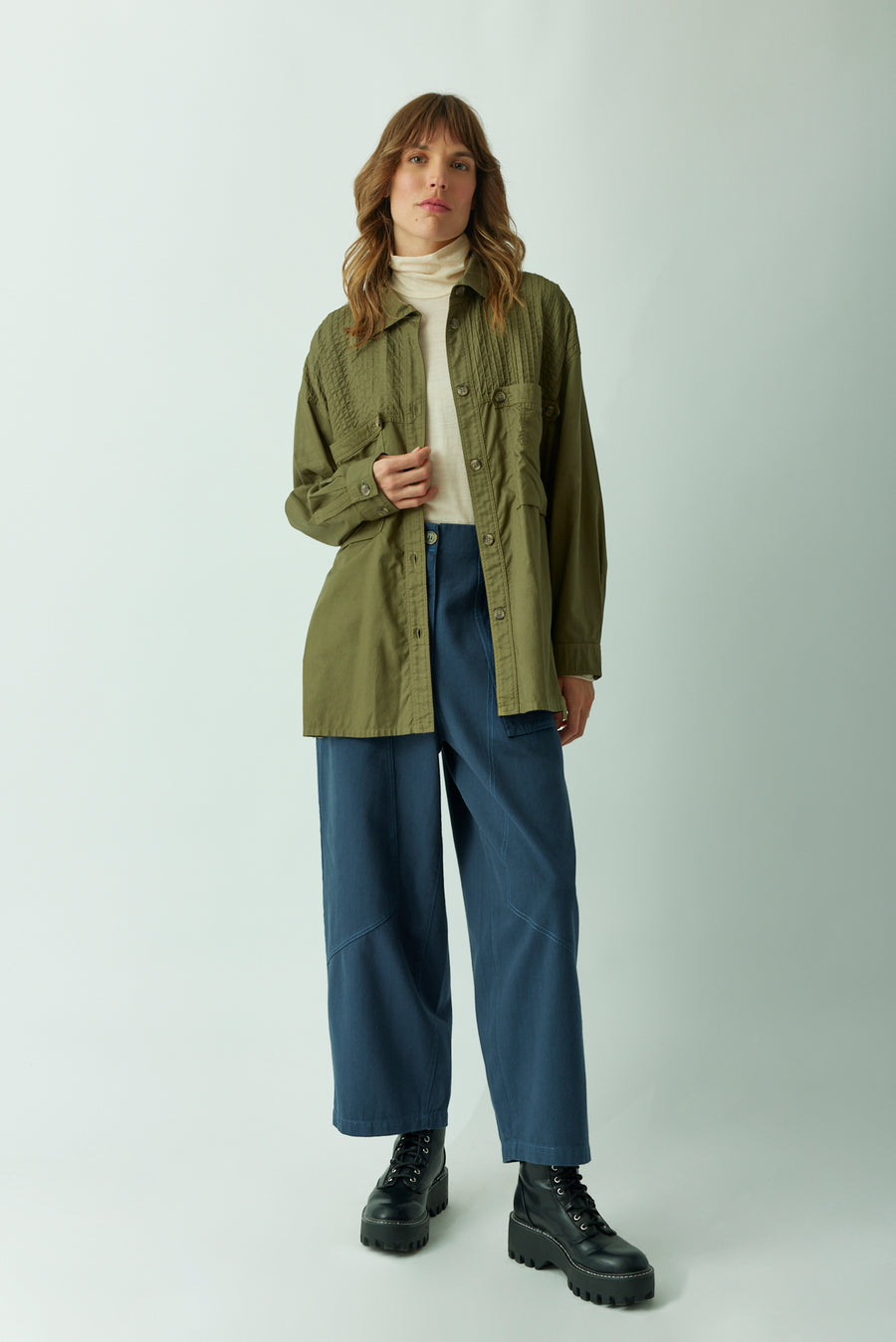 RECYCLED COTTON TWILL TROUSER