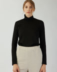 WOOL JERSEY TURTLENECK