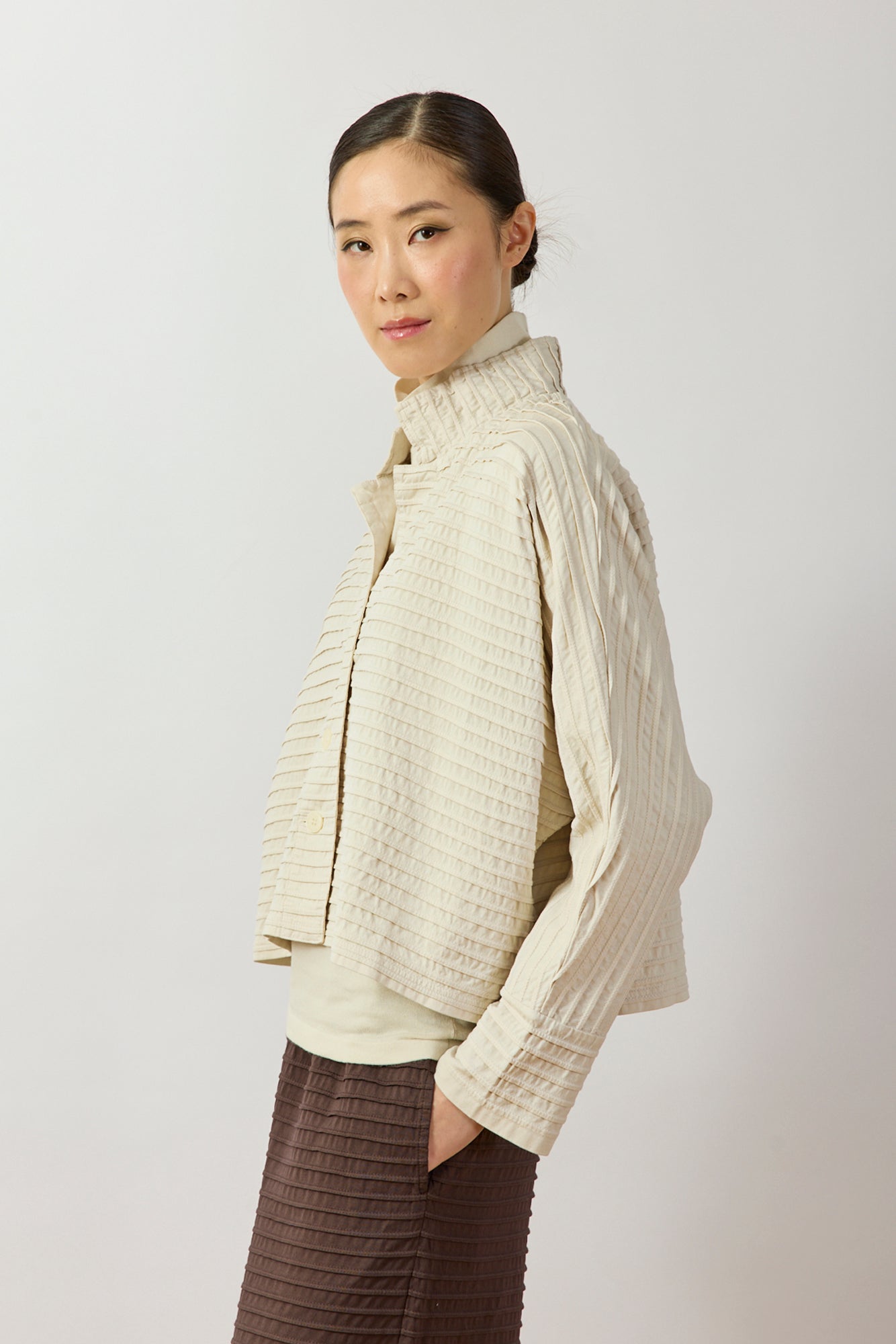 Cropped Jersey Jacket