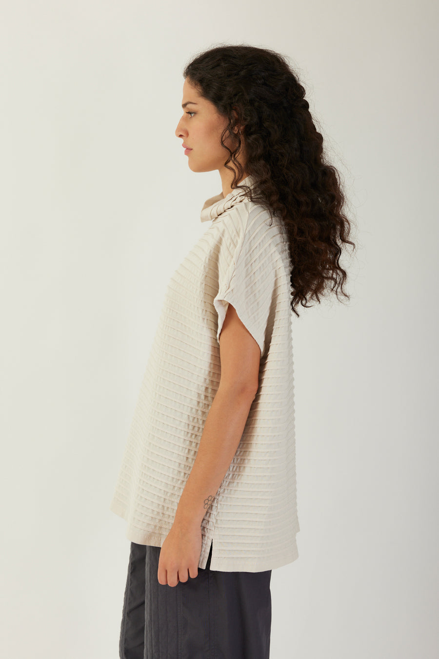 FRENCH SLEEVE JERSEY TOP