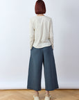 Pintuck Cotton Jersey Trouser