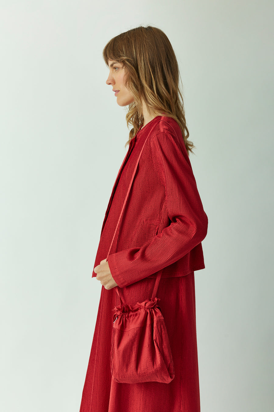 MICRO PINTUCK JACKET & BAG SET