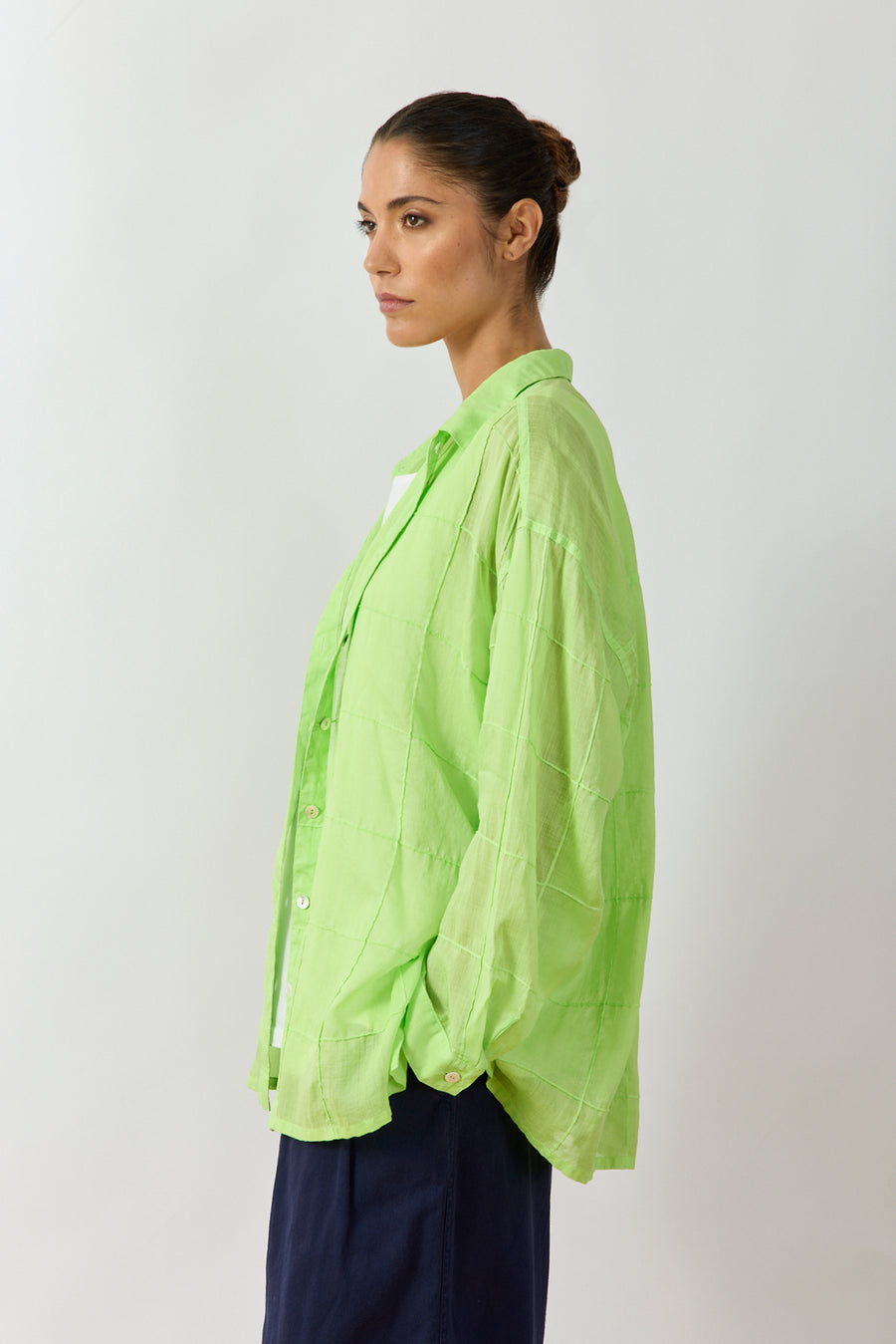 BIG CHECK VOILE SHIRT