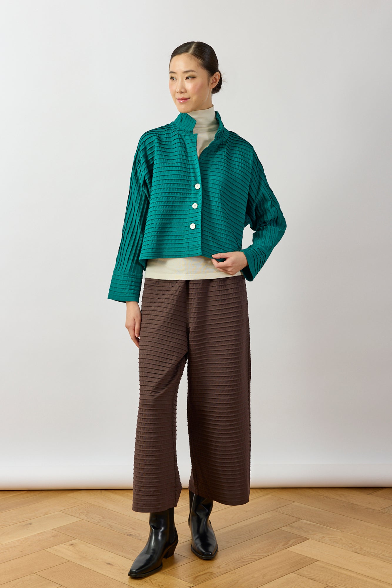 Cropped Jersey Jacket