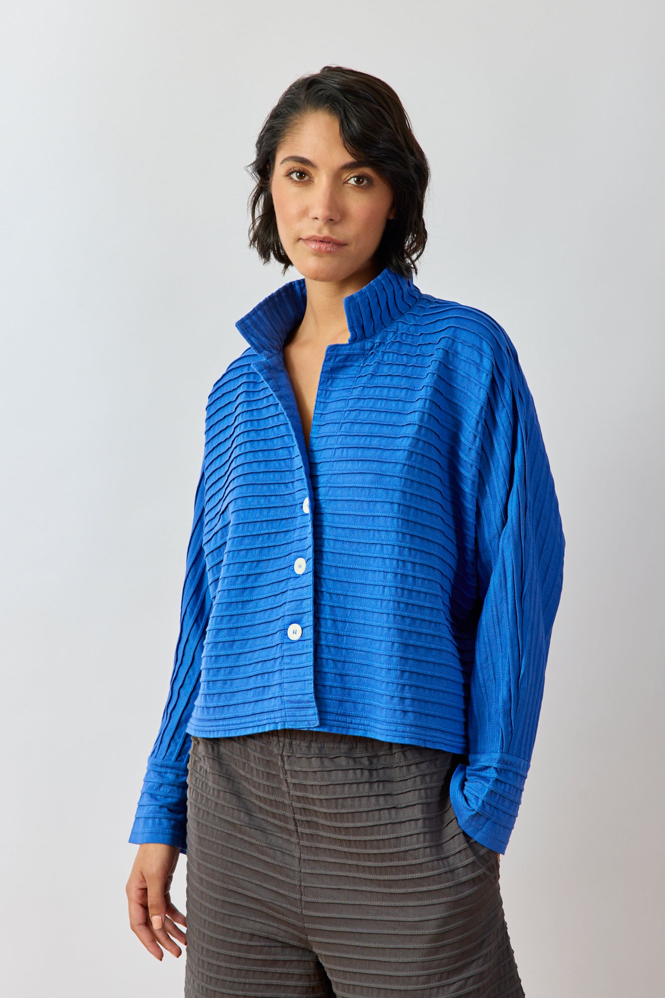 Cropped Jersey Jacket