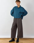 Pintuck Cotton Jersey Trouser