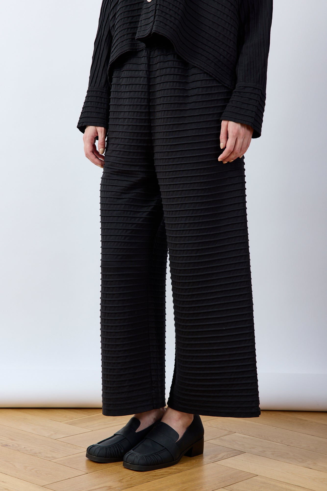 Pintuck Cotton Jersey Trouser