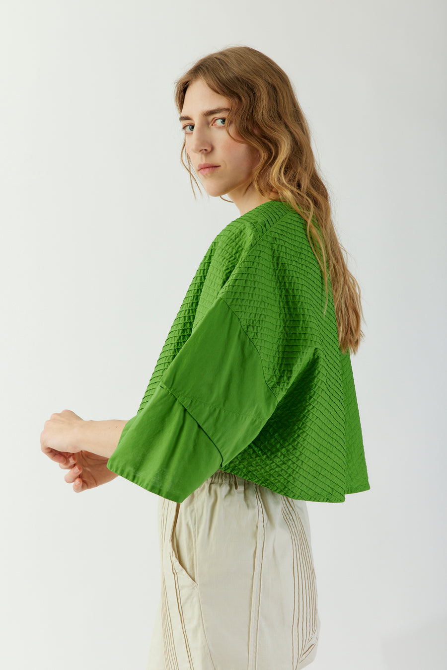 LAWN + VOILE CROPPED JACKET