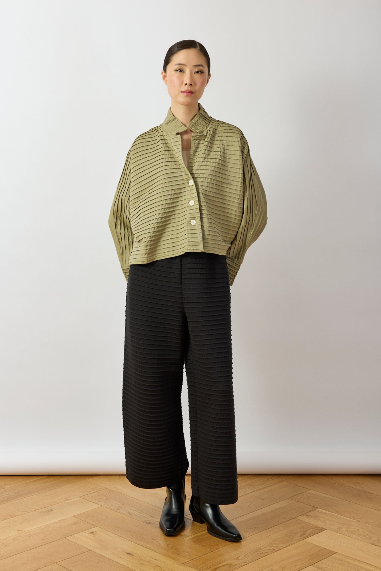 Cropped Jersey Jacket