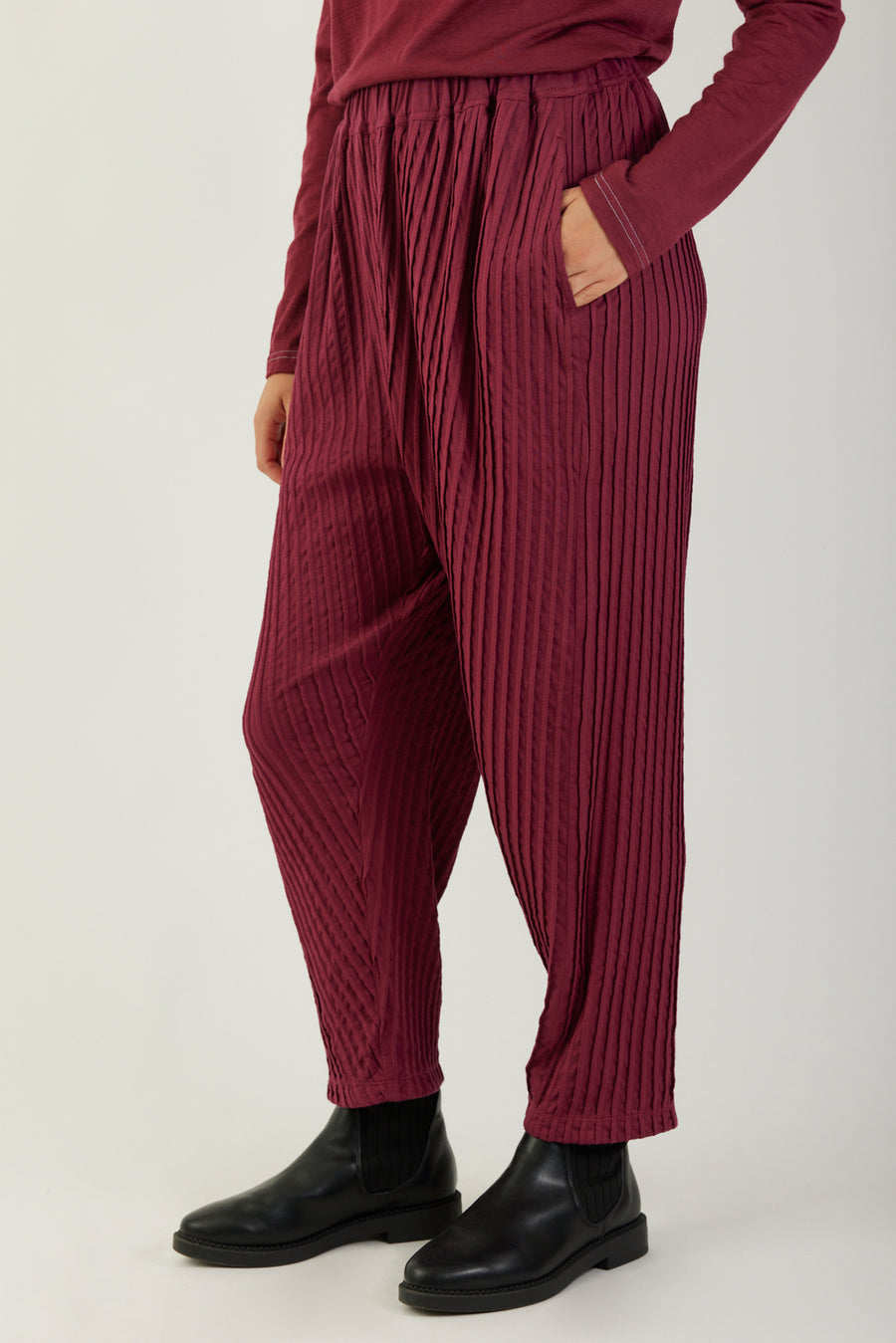 COTON JERSEY TAPER TROUSER