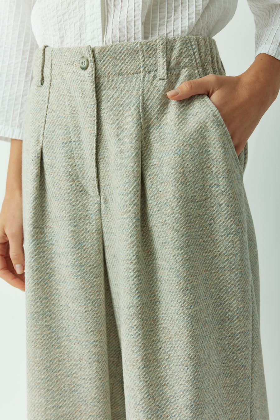 SUSTAINABLE TWEED TROUSERS