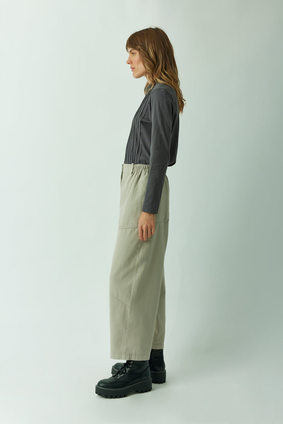 RECYCLED COTTON TWILL TROUSER