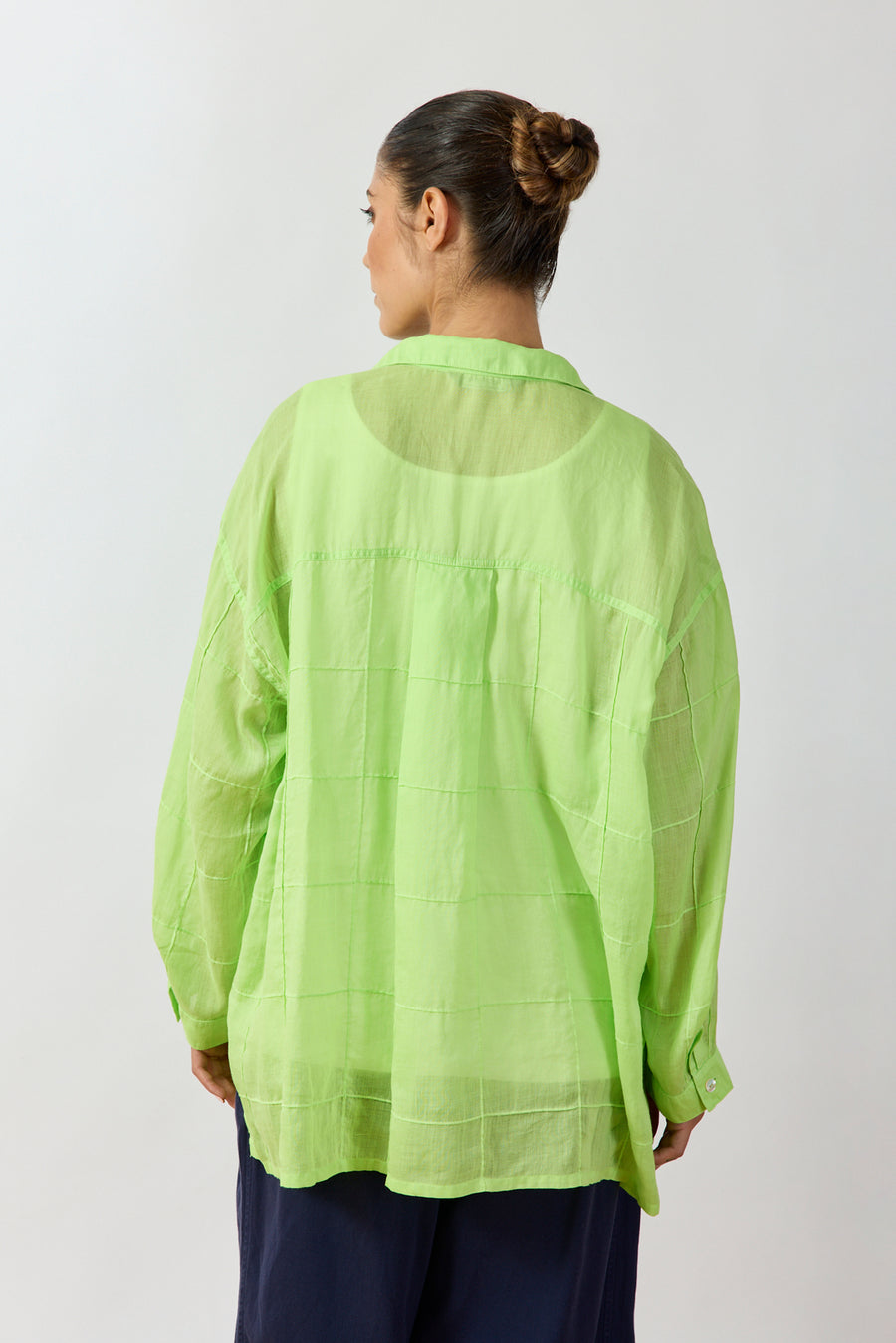 BIG CHECK VOILE SHIRT