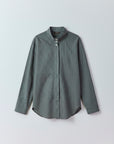 Flat lay showing fabric texture of 100% cotton Nikku Shirt by Yaccomaricard London.