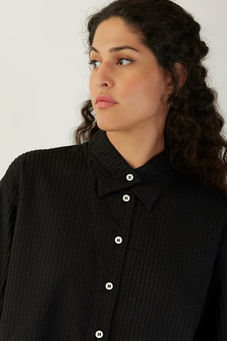 LAMINATED COLLAR SHIRT