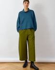 Pintuck Cotton Jersey Trouser