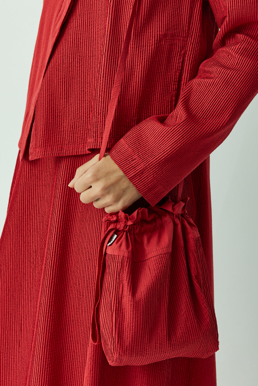MICRO PINTUCK JACKET & BAG SET