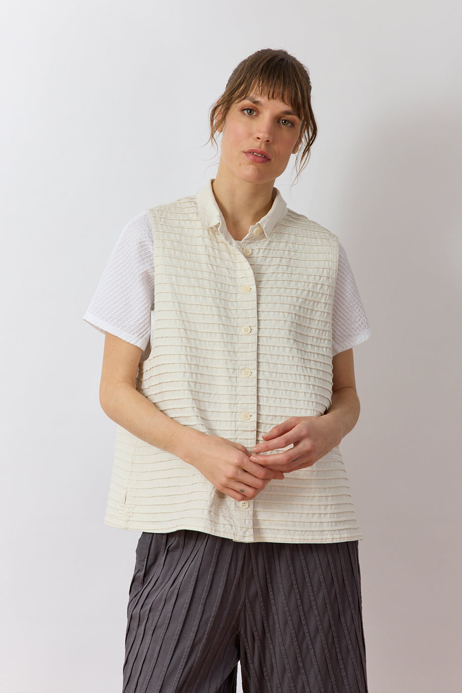 COTTON JERSEY WAISTCOAT