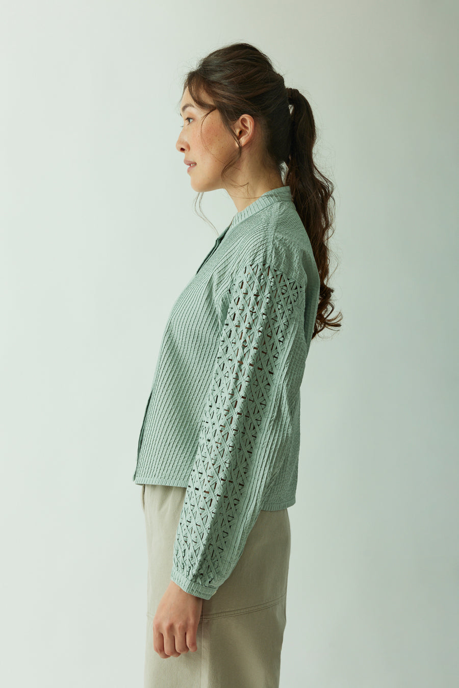 COTTON TAPE SLEEVE SHIRT