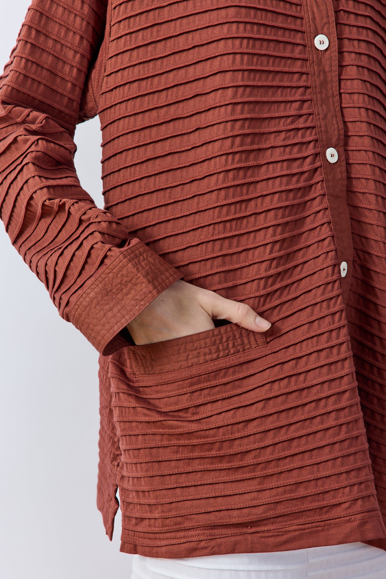 A-line Cotton Jersey Overshirt