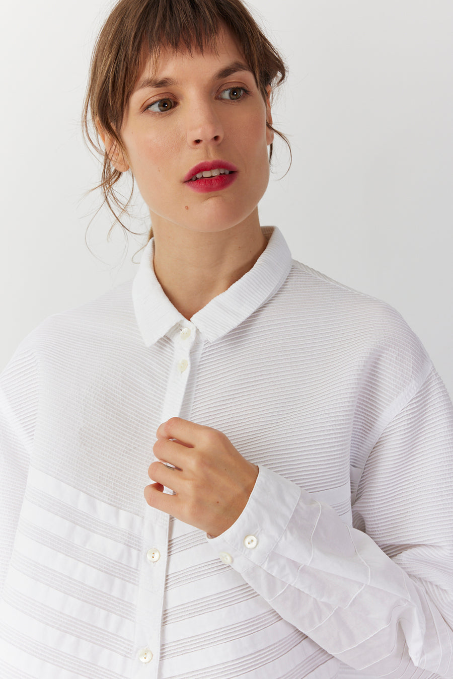 MICRO PINTUCK SHIRT